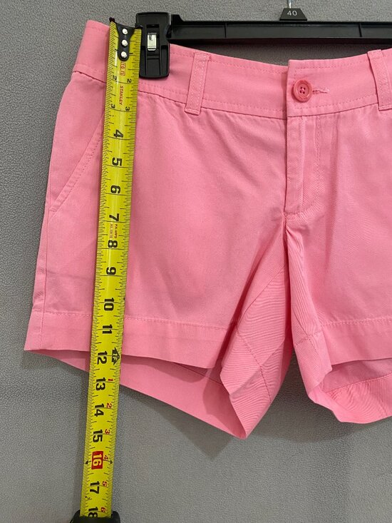 Lilly Pulitzer Pink Cotton Shorts Size 4 Aqua Lined Preppy Summer Classic - Picture 2 of 7